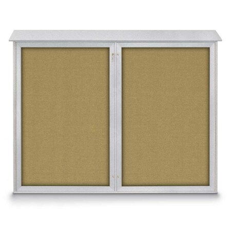 United Visual Products Single Door Enclosed Indoor Letterboard UV1124-BRONZE-GREYVL